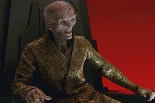 snoke en star wars: los últimos jedi