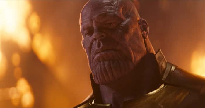 fotograma de vengadores: infinity war con thanos
