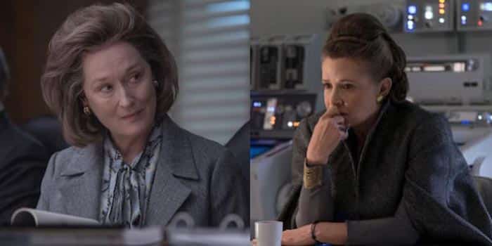 meryl streep podría suplantar a carrie fisher como leia en star wars 9 (2019)