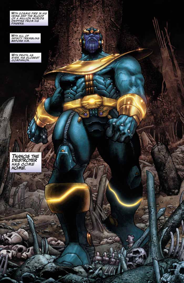 viñeta de thanos. origen