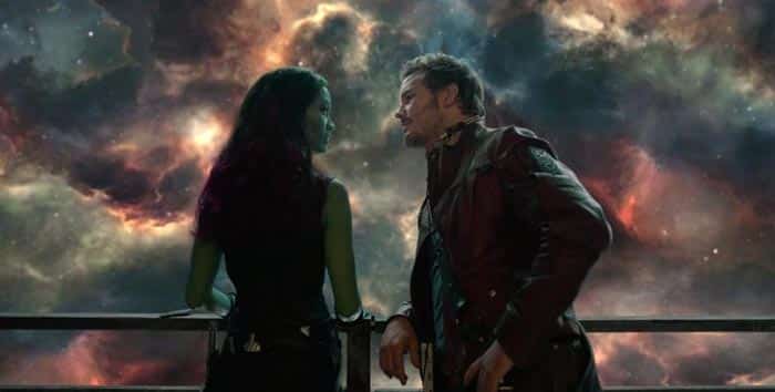 gamora y star-lord en guardianes de la galaxia vol. 2