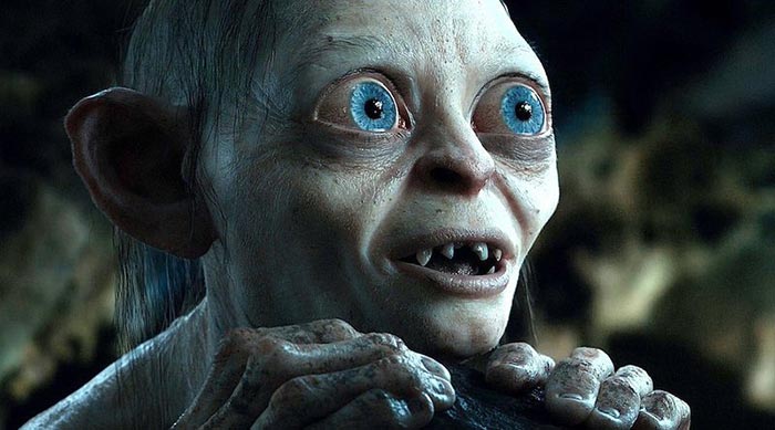 gollum en la serie de el señor de los anillos