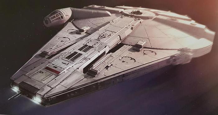 arte conceptual de han solo: una historia de star wars: halcón milenario