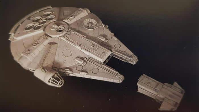 arte conceptual de han solo: una historia de star wars: halcón milenario