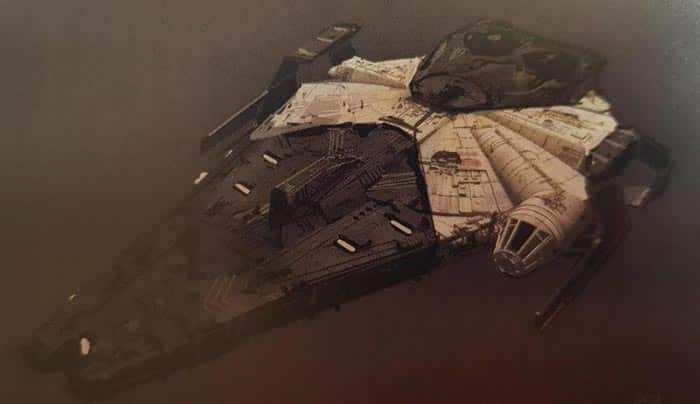 arte conceptual de han solo: una historia de star wars: halcón milenario