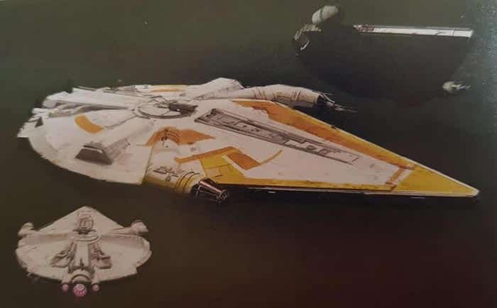 arte conceptual de han solo: una historia de star wars: halcón milenario