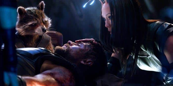 mantis, thor y rocket en vengadores: infinity war
