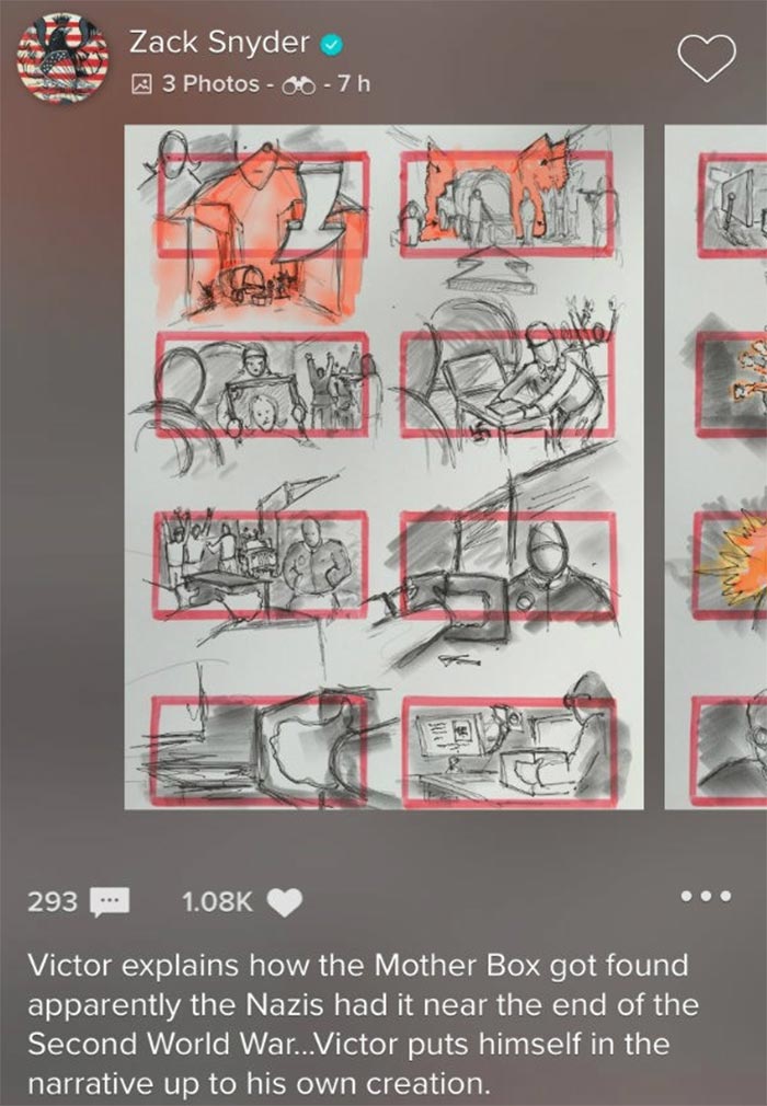 zack snyder revela la historia alternativa de las cajas madre en la liga de la justicia