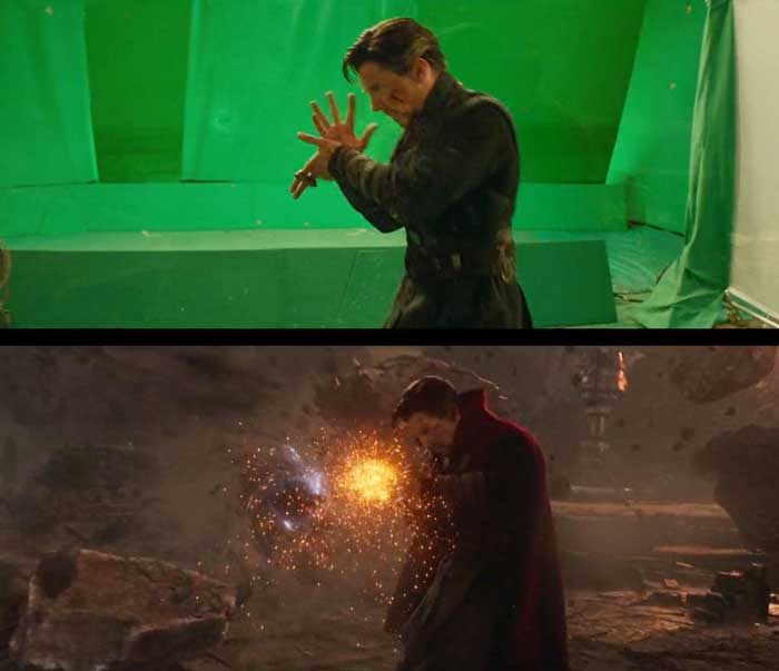 dr. strange en vengadores infinity war de marvel studios con vfx