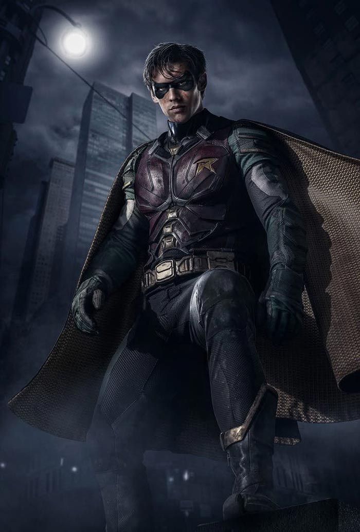 robin en la serie titans (dc universe)