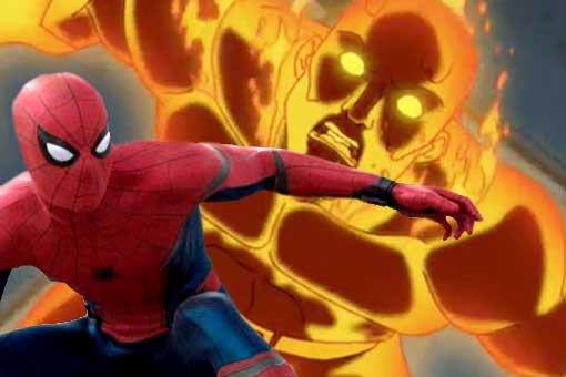 spider-man: lejos de casa hombre ígneo