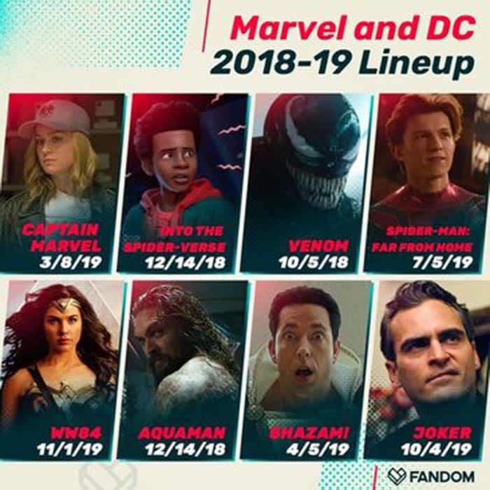 11 próximas películas de superhéroes de marvel y dc comics