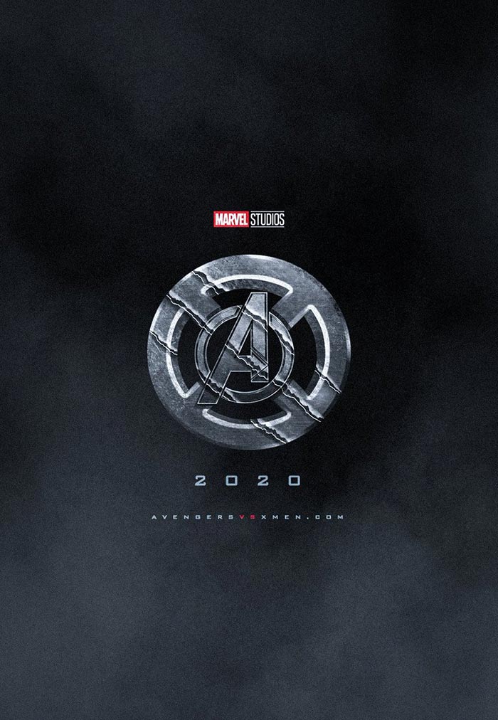 fan póster de x-men vs vengadores (marvel studios)