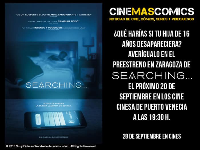 preestreno en zaragoza de searching
