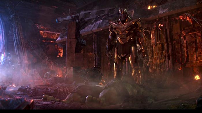 la revancha de hulk contra thanos en vengadores 4