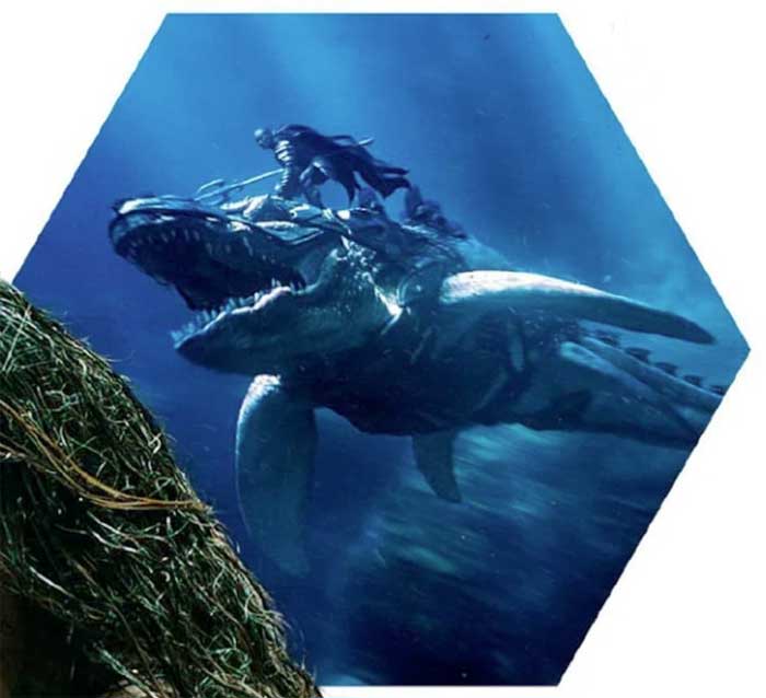 aquaman: primera imagen de willem dafoe cabalgando un tiburón