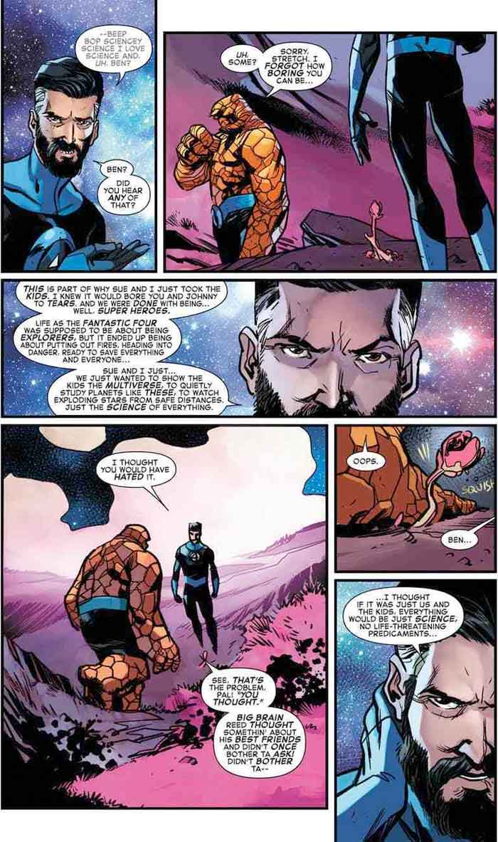 razón por la que los cuatro fantásticos abandonaron el universo marvel