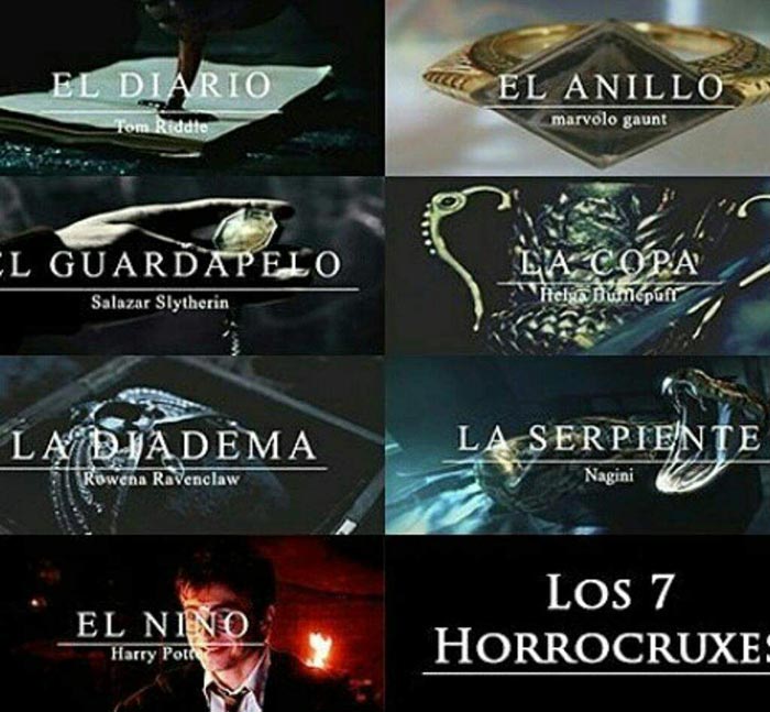 los horrocruxes de harry potter
