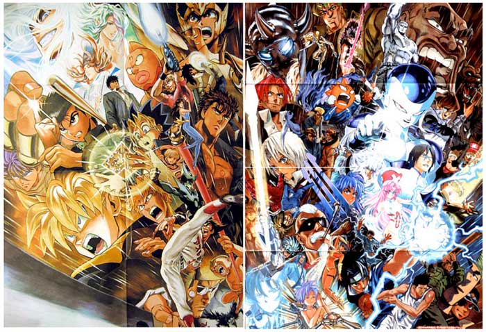 imagen por los 40 años de shounen jump del creador de one punch man