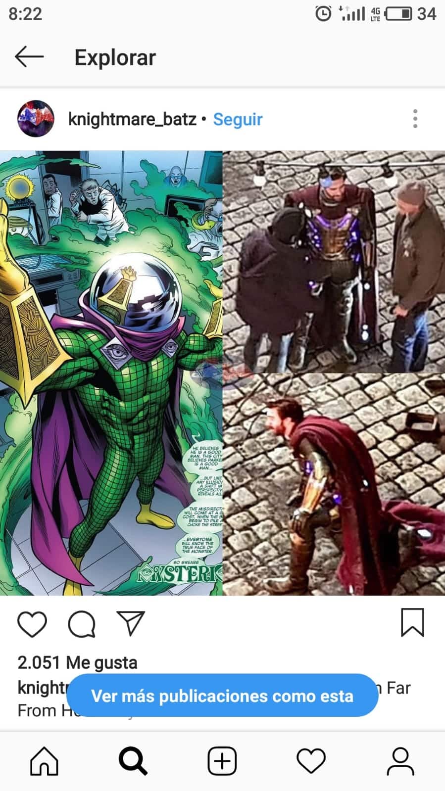 mysterio (jake gyllenhaal) en el rodaje de spider-man: lejos de casa