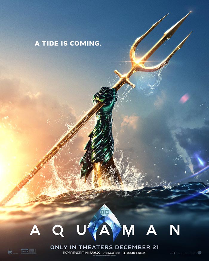 póster de aquaman (2018) en la nycc