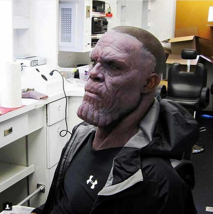aspecto real del primer thanos que vimos en vengadores (2012)