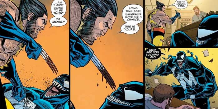 lobezno (wolverine) es la verdadera razón por la que venom es un héroe