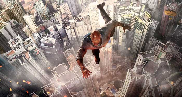 el rascacielos dwayne johnson poster fotograma