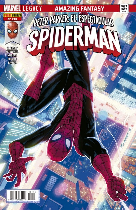 portada de el asombroso spiderman 145 (panini cómics)