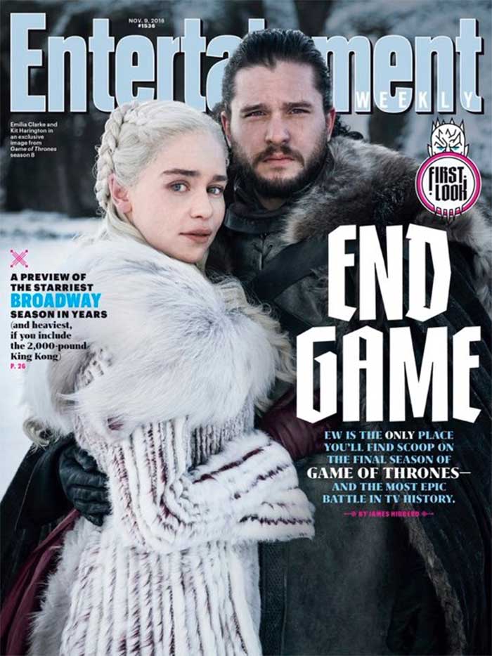 juego de tronos temporada 8: imagen de jon snow y daenerys targaryen juntos