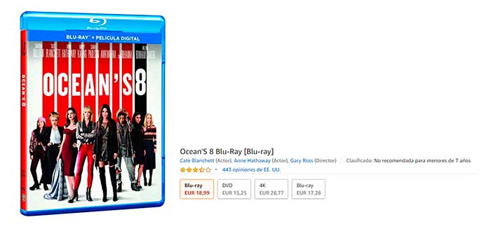 ocean'8 blu-ray