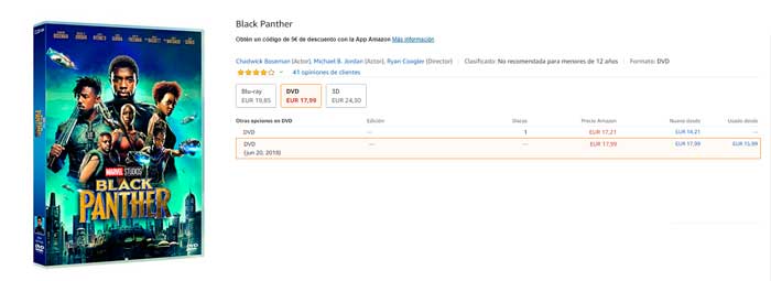 dvd black panther