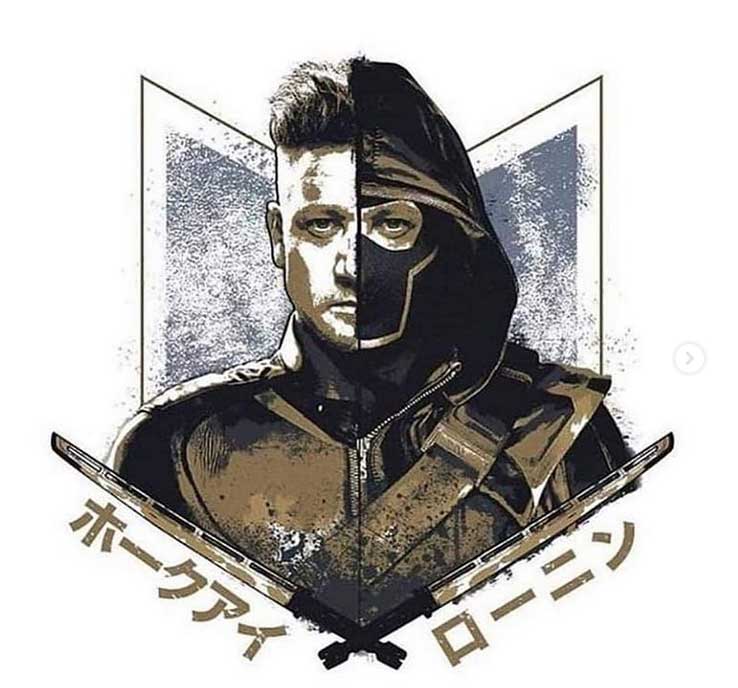 así es ojo de halcón con máscara en vengadores: endgame