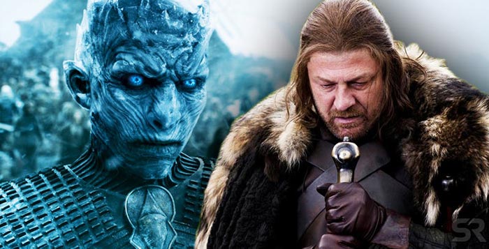 ned stark y los caminantes blancos en juego de tronos
