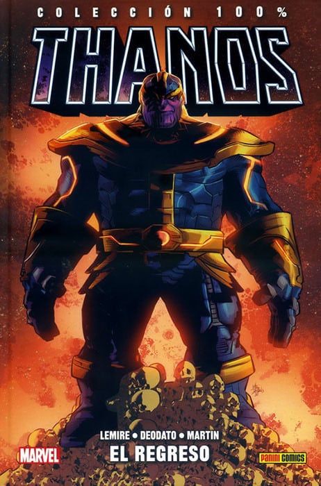 portada de 100% marvel hc. thanos 1