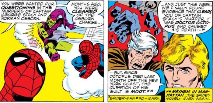 viñeta de el asombroso spiderman: el regreso del ladrón (panini cómics - marv wolfman)