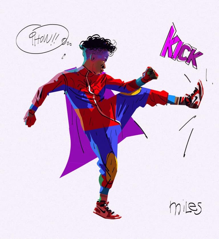 concept art alberto mielgospider-man: un nuevo universo