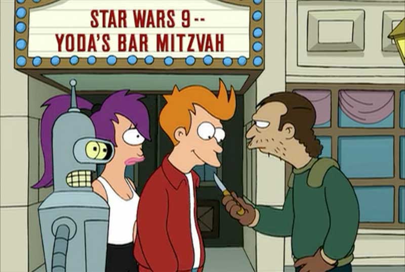 la predicción de futurama sobre el título de star wars 9