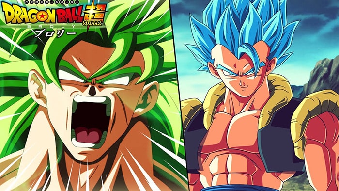 gogeta y broly en dragon ball super