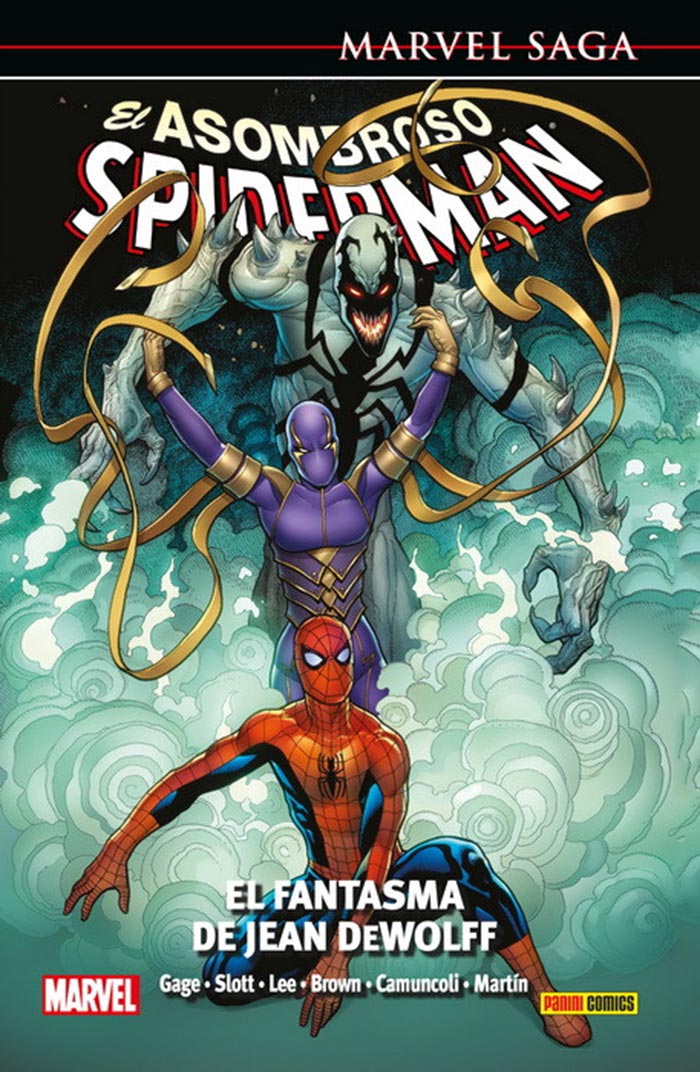 portada de el asombroso spiderman: el fantasma de jean dewolff (marvel saga - panini cómics)