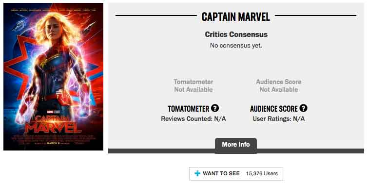 rotten tomatoes cambia para proteger a capitana marvel y star wars 9