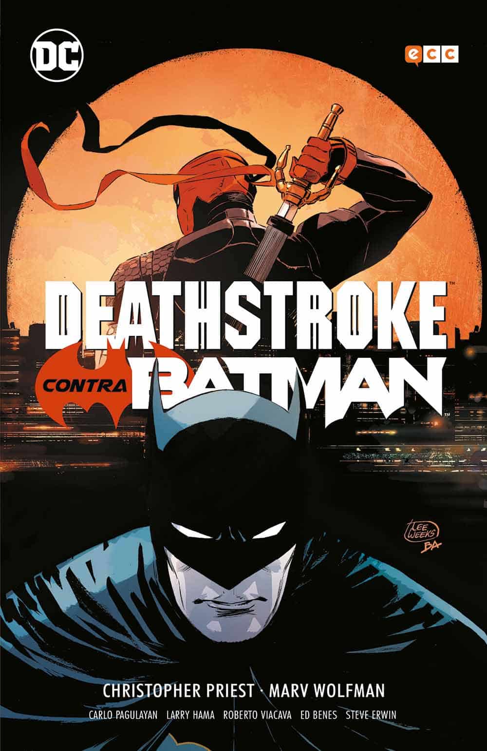 deathstroke contra batman cover