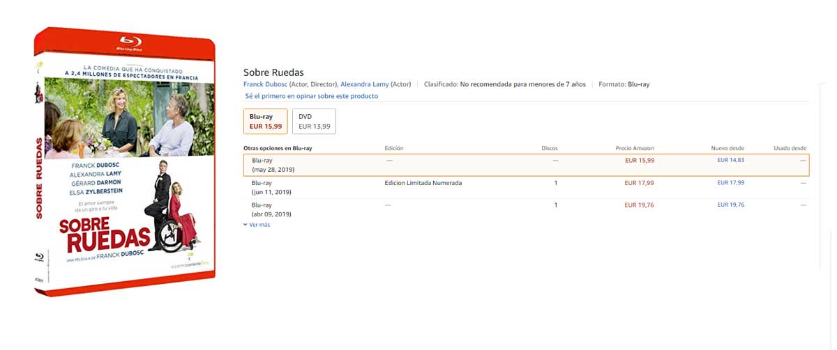 sobre ruedas blu-ray
