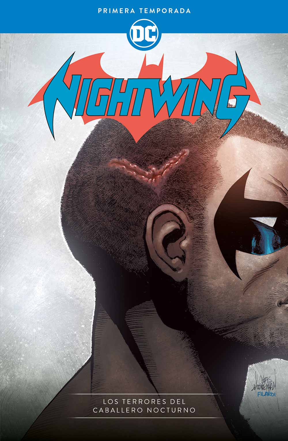 portada de dc comics editado en españa por ecc ediciones. nightwing los terrores del caballero nocturno