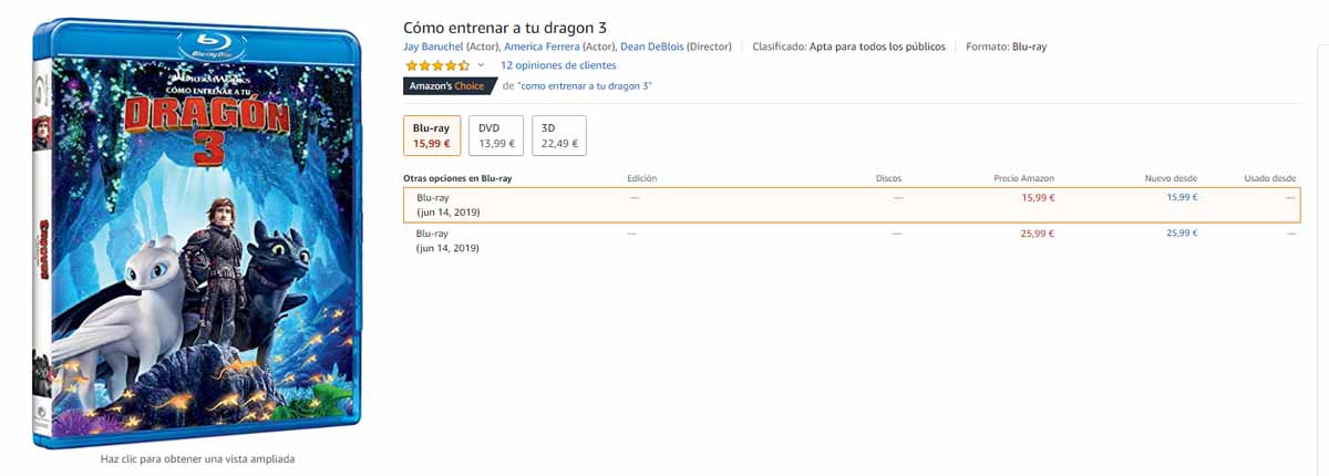 cómo entrenar a tu dragón 3 blu-ray