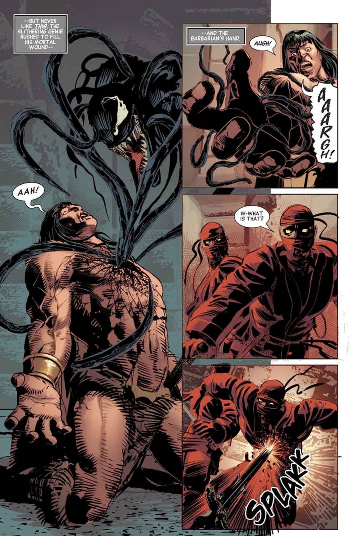 ¿por qué conan tiene una espada poseída por venom?