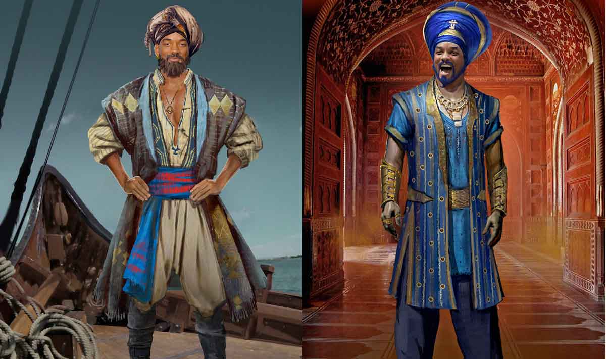 el genio de aladdin pudo ser muy diferente ¡incluso rojo!