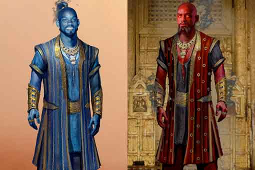 el genio de aladdin pudo ser muy diferente ¡incluso rojo!