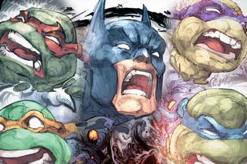 batman y las tortugas ninja se fusionan en un perturbador ser
