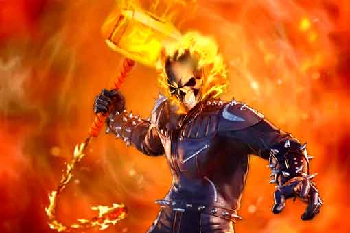 el martillo de ghost rider es mucho más grande que el de thor